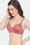 Zivame Marshmallow Padded Wired 3/4Th Coverage T-Shirt - Dusty Cedar — thumbnail 4